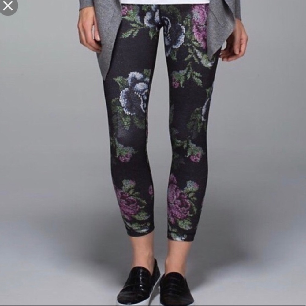 Lululemon floral pixilated wunder unders